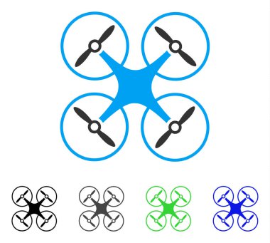 Hava helikopter düz simgesi