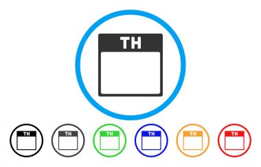 Perşembe takvim sayfası simgesini yuvarlanır.