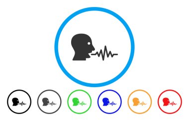 Konuşan kullanıcı sinyal yuvarlak simge