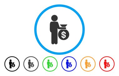 Çocuk yatırımcı yuvarlak simge