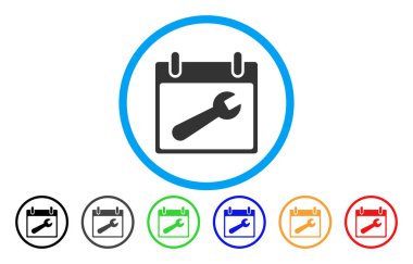 Simge anahtarı aracı takvim günü yuvarlak