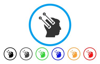 Sinirsel arayüz yuvarlak simge