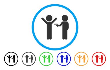 Çocuk suç yuvarlak simge