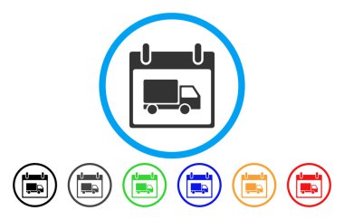 Simge teslim araba takvim gün yuvarlak