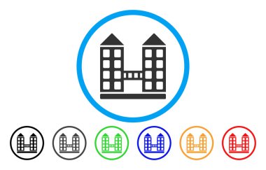 Şirket bina simgesini yuvarlak