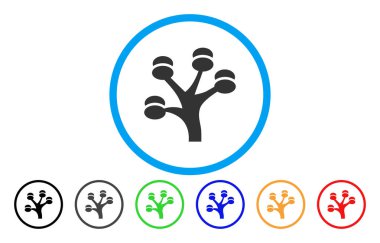 Para ağacı yuvarlak simge