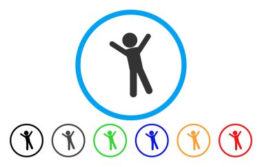 Çocuk sevinç kutsal kişilerin resmi yuvarlak