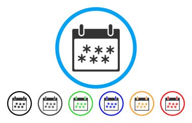 Kar takvim günü simgesi yuvarlak