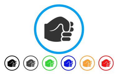 Yumruk yuvarlak simge