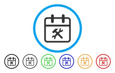 Çalışma günü yuvarlak simge