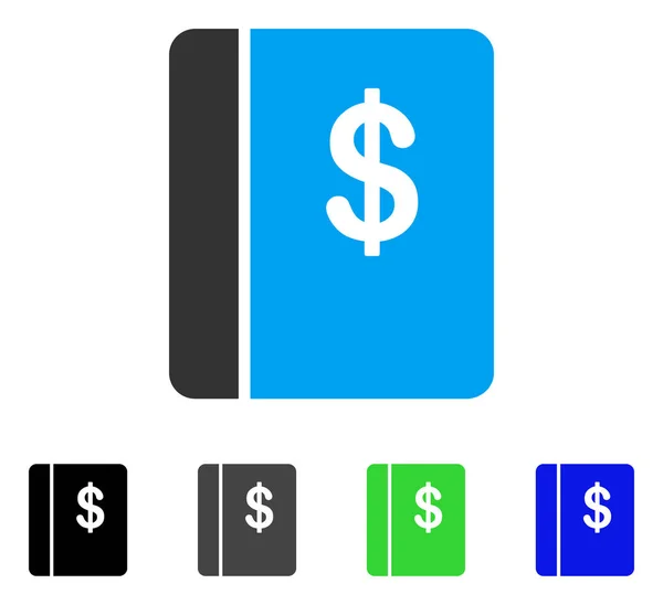 Accounting Book Flat Icon — Stock Vector