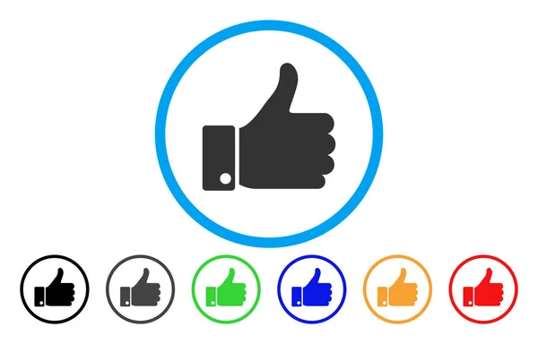 Thumb Up Rounded Icon — Stock Vector