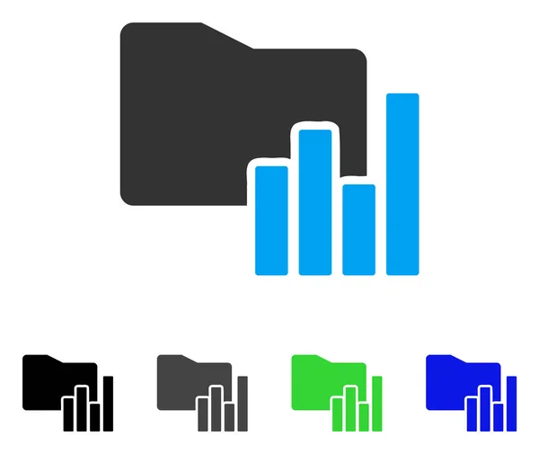 Charts Folder Flat Icon — Stock Vector