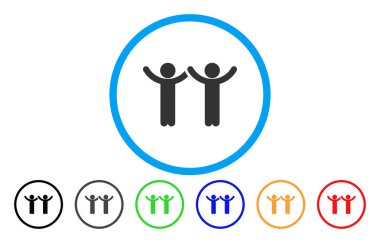 Eller yukarı çocuk yuvarlak simge