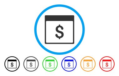 Dolar Döviz Alım takvimi sayfa simgesi yuvarlak