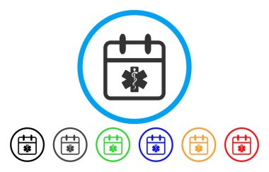 Sağlık gün simgesi yuvarlak