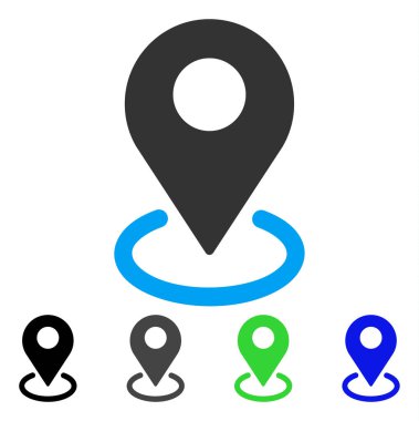 Coğrafi hedef düz simge