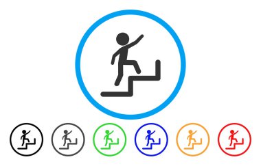 Çocuk adımları yukarıda simge yuvarlak