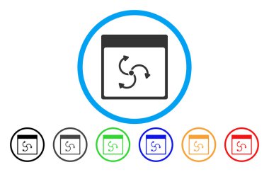 Siklon takvim sayfası simgesini yuvarlak