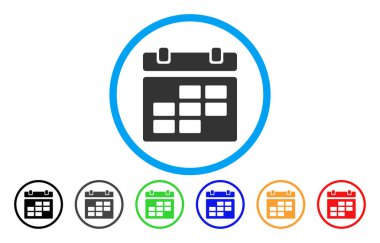 Takvim yuvarlak simge