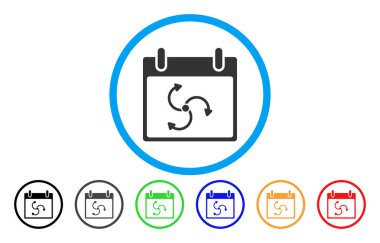 Siklon takvim günü simgesi yuvarlak