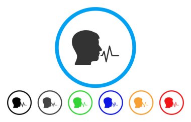 Kişi konuşma sinyali yuvarlak simge