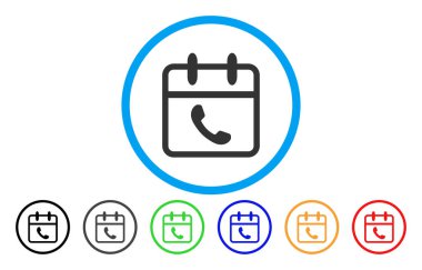 Telefon destek gün simgesi yuvarlak