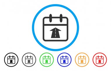 Gelecekteki gün simgesi yuvarlak