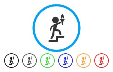 Çocuk lider yuvarlak simge