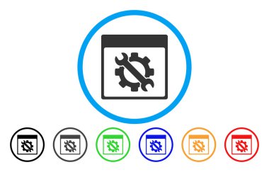 Ayarları araçları takvim sayfası simgesini yuvarlak