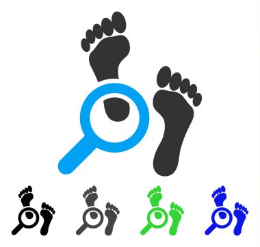 Denetim ayak izleri düz simgesi