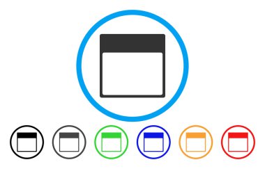 Takvim sayfası şablonu simgesi yuvarlak