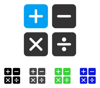 Hesap Makinesi Düz Simgesi