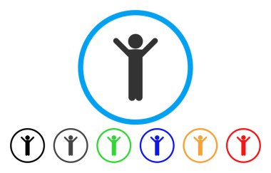 Mutlu çocuk simgesi yuvarlak