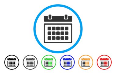 Takvim yuvarlak simge