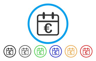 Euro günlük simge yuvarlak