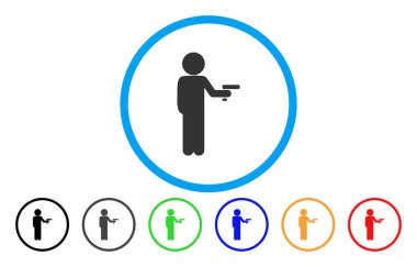 Çocuk hırsızı yuvarlak simge