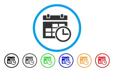 Tarih ve saat yuvarlak simgesini