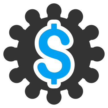 Ödeme seçenekleri Cog düz vektör simgesi