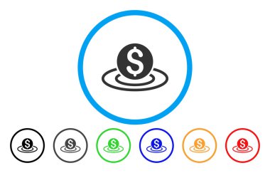 Doları para alan yuvarlak simge