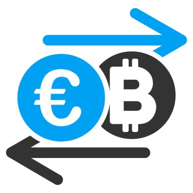Euro düz simge Bitcoin Değiştir