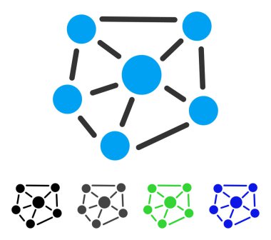 Sosyal grafik düz simgesi