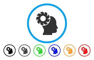 Beyin tekerlek yuvarlak simge