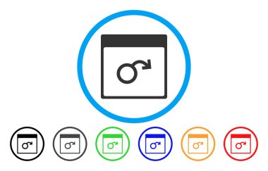 İktidarsızlık takvim sayfası simgesini yuvarlak