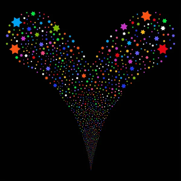 Altı yıldız çeşme akışı işaret