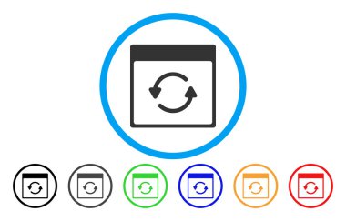 Takvim sayfası yuvarlak Simge Güncelleştir