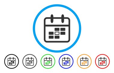 Takvim tarihi yuvarlak simge