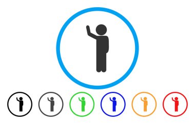 Çocuk otostop yuvarlak simge