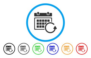 Update takvim yuvarlak simgesi