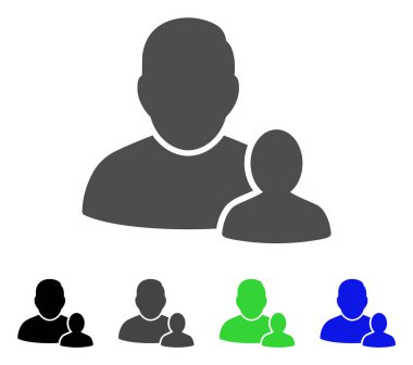 Çocuk üst düz simgesi